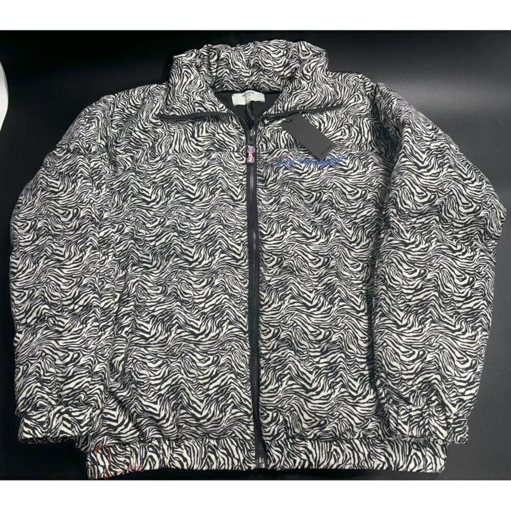 OneTeaspoon‎ NWT The Dirtee Love Puffa Jacket in Zebra Print Medium MSRP $242